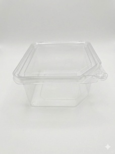 Square Box with connected lid with lock feature    |  SN: F1414-60