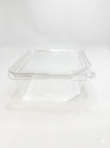 Square Box with connected lid with lock feature    |  SN: F1414-75