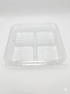 Square tray with connected lid with 4 cutter  |  SN: SEGAL 454