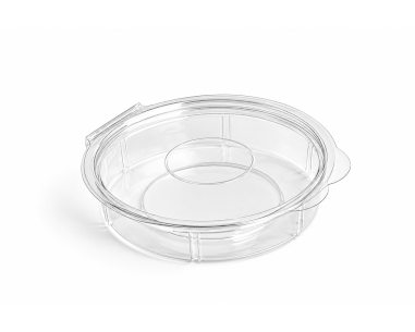 Round box with flat connected lid | SN: 1274-451