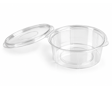 Round box with flat connected lid | SN: 1274-651